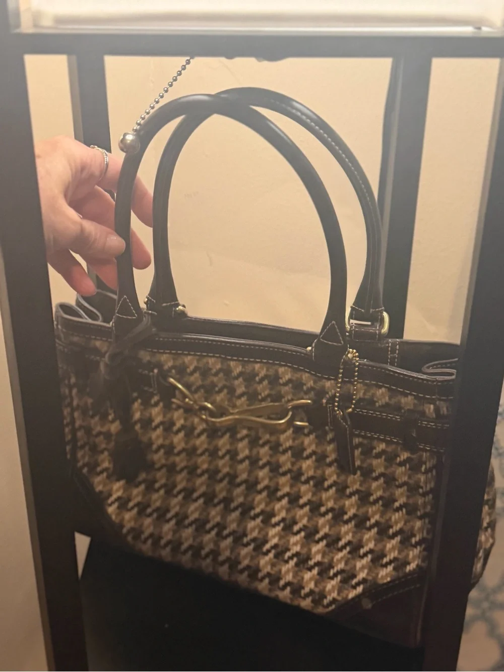 Coach satchel woven